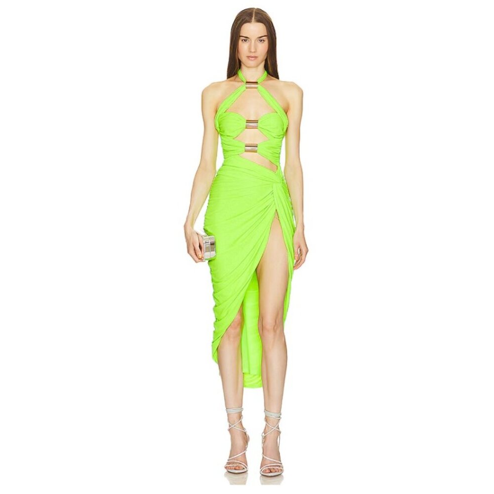Dress, Michael Costello, XS, Neon Green
